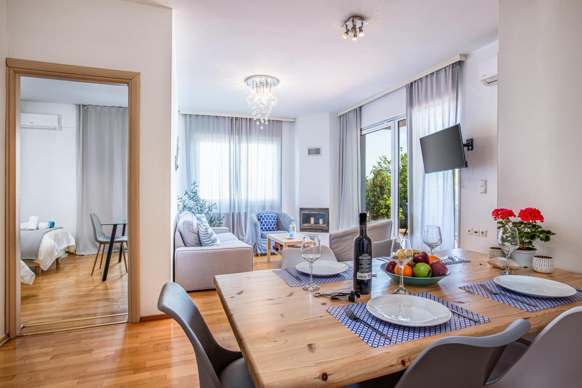 Dimitra Apartment With Private Pool And Sea View -The Ground Floor Of A Two Storey Building Daratsos Extérieur photo