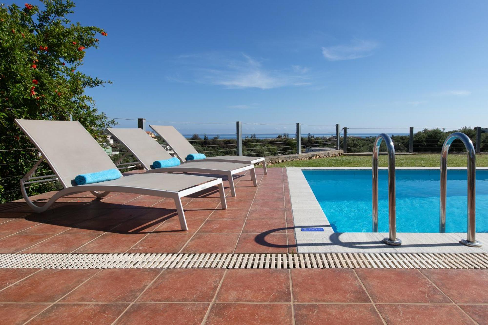 Dimitra Apartment With Private Pool And Sea View -The Ground Floor Of A Two Storey Building Daratsos Extérieur photo