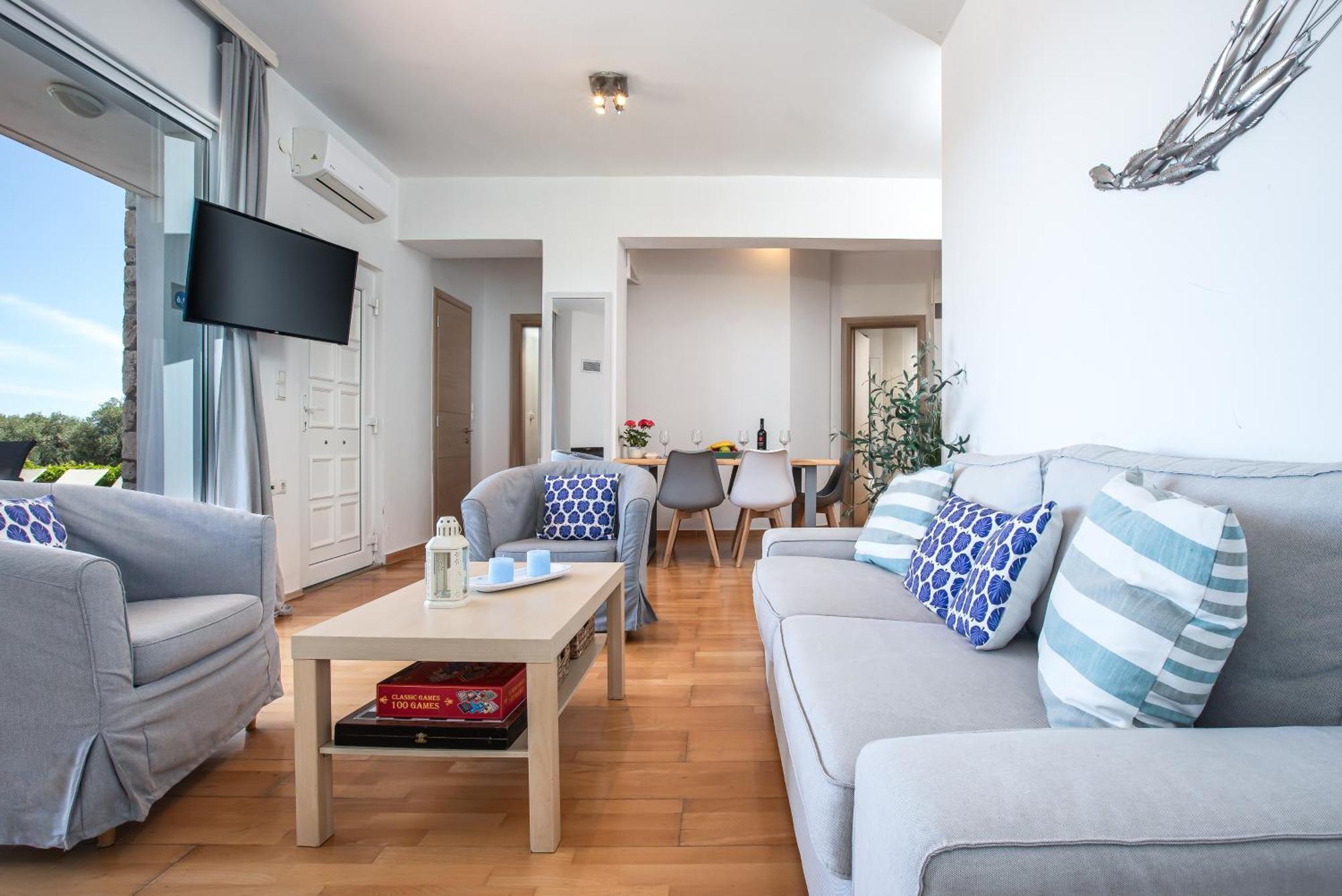 Dimitra Apartment With Private Pool And Sea View -The Ground Floor Of A Two Storey Building Daratsos Extérieur photo