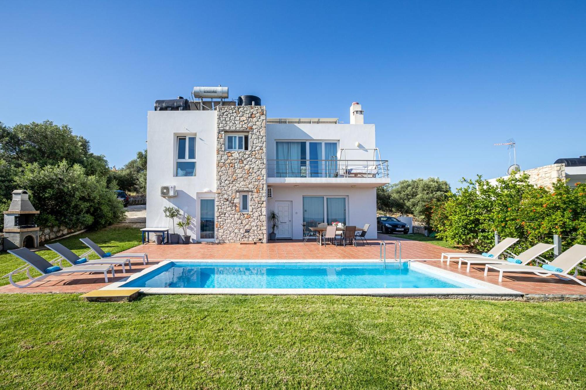 Dimitra Apartment With Private Pool And Sea View -The Ground Floor Of A Two Storey Building Daratsos Extérieur photo